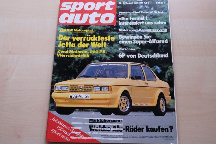 Deckblatt Sport Auto (08/1981)